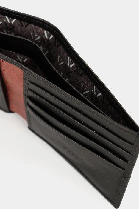 Billetera de cuero Inserto contrastes Negro - Quierox - Tienda Online