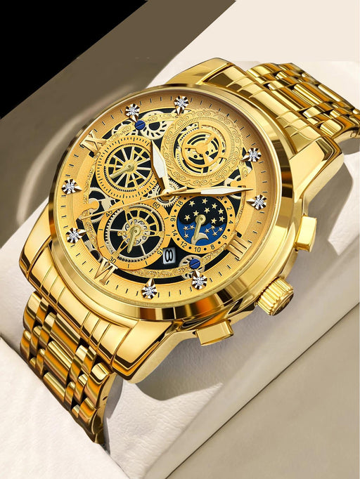 BINBOND Reloj de lujo para hombre elegante y moderno, de acero inoxidable - Quierox - Tienda Online