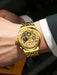 BINBOND Reloj de lujo para hombre elegante y moderno, de acero inoxidable - Quierox - Tienda Online