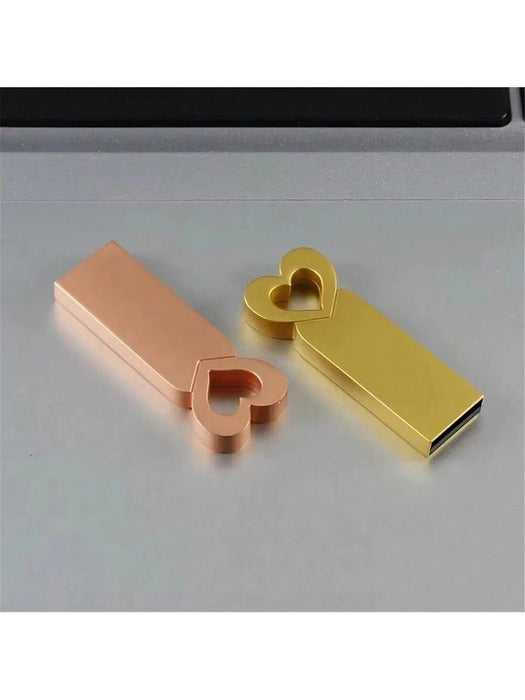 BIYETIMI Mini Memoria USB Metálica con Forma de Corazón 8GB Rosa Memoria USB Portátil - Quierox - Tienda Online