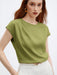BizChic Blusa de satén de manga corta y holgada para mujer - Quierox - Tienda Online