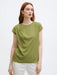 BizChic Blusa de satén de manga corta y holgada para mujer - Quierox - Tienda Online