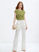 BizChic Blusa de satén de manga corta y holgada para mujer - Quierox - Tienda Online