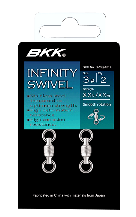 BKK Infinity Swivel - está equipado con acero inoxidable 2pcs/caja de 10 pares - Quierox - Tienda Online