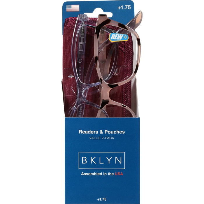Bklyn, Marcy +1.75, Adulto, Mujer, Paquete Económico de 2 Gafas de Lectura de Plástico - Quierox - Tienda Online