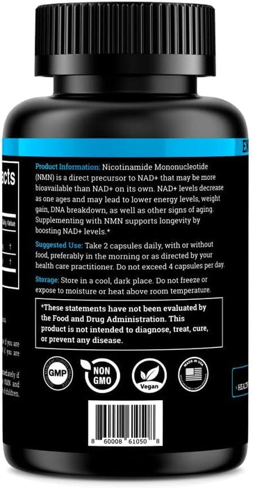 Black Forest NMN de 1000 mg, 60 cápsulas - Quierox - Tienda Online