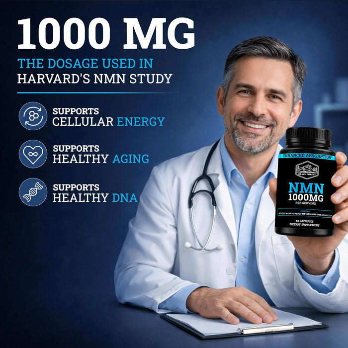 Black Forest NMN de 1000 mg, 60 cápsulas - Quierox - Tienda Online