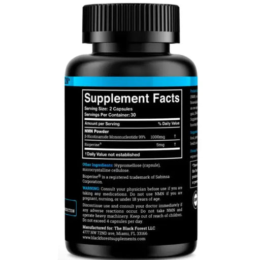 Black Forest NMN de 1000 mg, 60 cápsulas - Quierox - Tienda Online