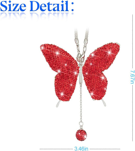 Bling Butterfly Diamond Accesorios para espejo retrovisor de coche para mujeres - Quierox - Tienda Online