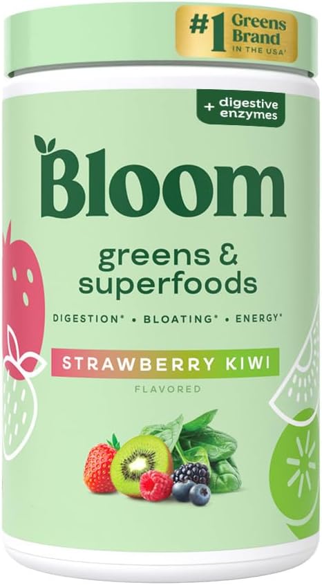 Bloom Nutrition Superfood Greens en polvo, enzimas digestivas con probióticos y prebióticos, 25 servings - Quierox - Tienda Online