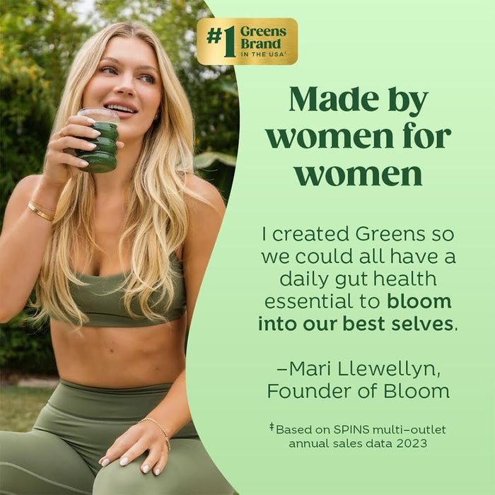 Bloom Nutrition Superfood Greens en polvo, enzimas digestivas con probióticos y prebióticos, 25 servings - Quierox - Tienda Online