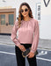 Blooming Jelly - Blusa informal de negocios para mujer, diseño plisado, manga larga - Quierox - Tienda Online