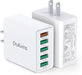 Bloque de cargador de pared USB de 50 W, paquete de 2 cargadores de 5 puertos - Quierox - Tienda Online