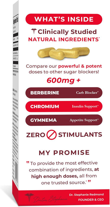 Bloqueador de carbohidratos y azúcar - Suplemento Mega dosis de berberina y Gymnena - Quierox - Tienda Online