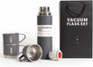 Blue Vacuum Flask Set – Botella de agua aislada con 3 tazas de regalo - Quierox - Tienda Online