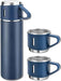 Blue Vacuum Flask Set – Botella de agua aislada con 3 tazas de regalo - Quierox - Tienda Online
