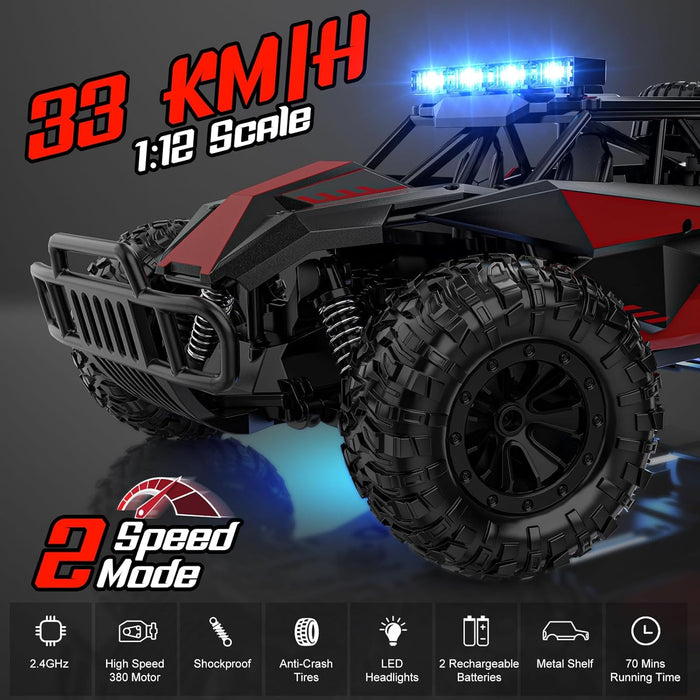 BLUEJAY Coche de Control Remoto, Coches RC Juguetes de Alta Velocidad de 2.4GHz 33KM/H - Quierox - Tienda Online