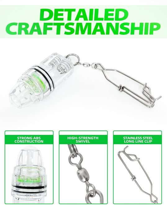 BLUEWING - Lámpara de pesca subacuática mejorada (3 unidades, 2000 pies), 4,3 pulgadas, color verde - Quierox - Tienda Online