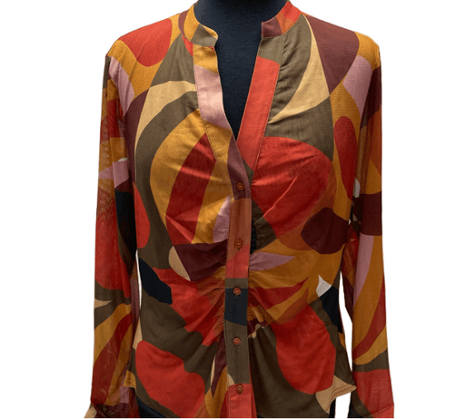 Blusa de mujer Dr2 abotonada, manga larga, colorida y transparente - Quierox - Tienda Online