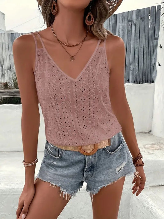 Blusa informal de poliéster para mujer con cuello en V, transpirable, lavable a máquina - Quierox - Tienda Online