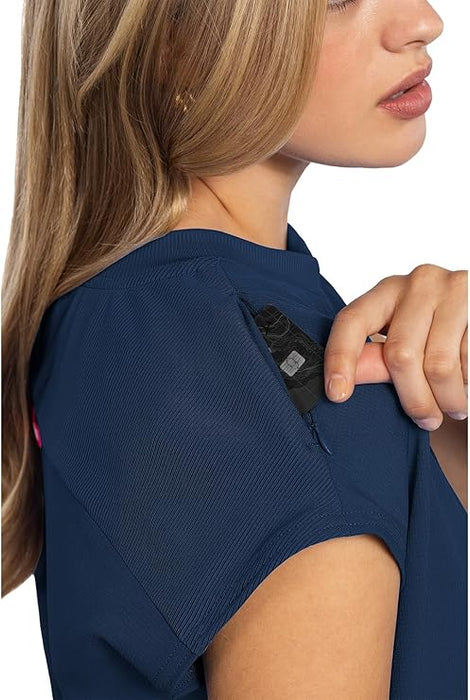 Blusa médica Med Couture para mujer, se puede meter por dentro del pantalón, con cremallera - Quierox - Tienda Online