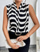 Blusa sin mangas con cuello en V y estampado gráfico para mujer - Quierox - Tienda Online