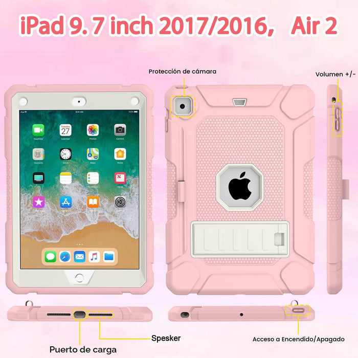 BMOUO Funda para iPad de 6ª y 5ª generación (iPad de 9.7 pulgadas, 2018/2017), a prueba de golpes - Quierox - Tienda Online