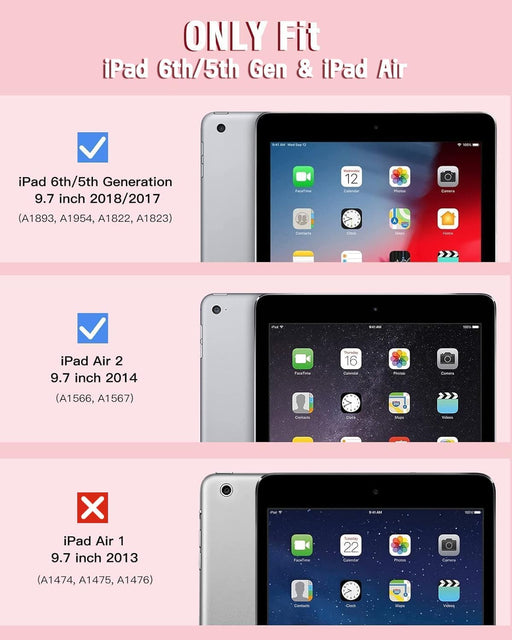 BMOUO Funda para iPad de 6ª y 5ª generación (iPad de 9.7 pulgadas, 2018/2017), a prueba de golpes - Quierox - Tienda Online