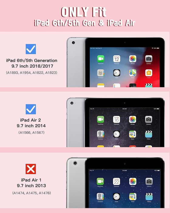BMOUO Funda para iPad de 6ª y 5ª generación (iPad de 9.7 pulgadas, 2018/2017), a prueba de golpes - Quierox - Tienda Online
