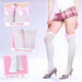 Boao 3 pares de medias hasta el muslo con lazo para mujer - Quierox - Tienda Online