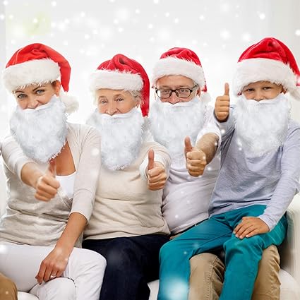 Boao 6 piezas divertidas de Santa Barba blanca, disfraz de Papá Noe - Quierox - Tienda Online