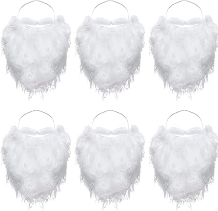 Boao 6 piezas divertidas de Santa Barba blanca, disfraz de Papá Noe - Quierox - Tienda Online
