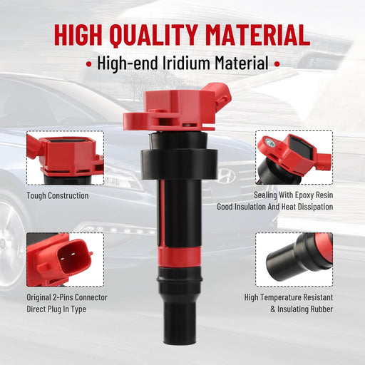 Bobinas de encendido UF652 compatibles con Hyundai Accent Veloster, Kia Rio Soul - Quierox - Tienda Online