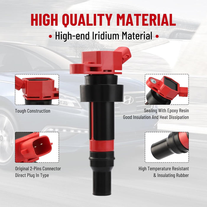 Bobinas de encendido UF652 compatibles con Hyundai Accent Veloster, Kia Rio Soul - Quierox - Tienda Online