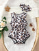 Body De Bebe Con Estampado De Leopardo Y Diadema A Juego - Quierox - Tienda Online