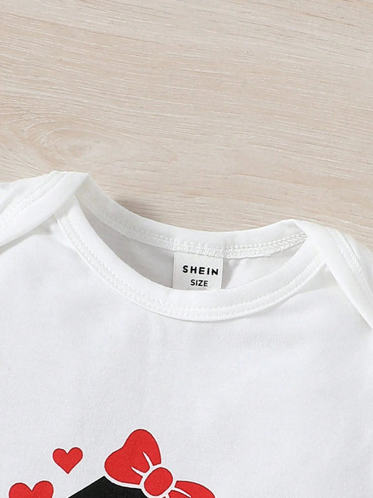 Body de manga corta informal para bebé con estampado para el Día de San Valentín - Quierox - Tienda Online