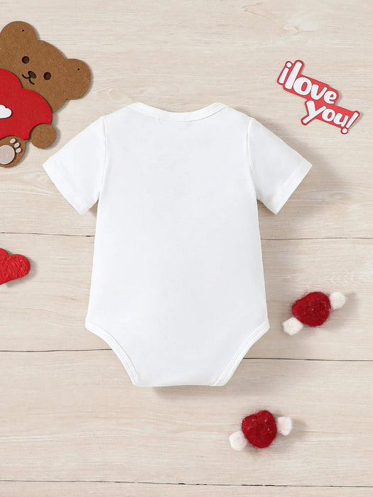 Body de manga corta informal para bebé con estampado para el Día de San Valentín - Quierox - Tienda Online