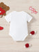 Body de manga corta informal para bebé con estampado para el Día de San Valentín - Quierox - Tienda Online