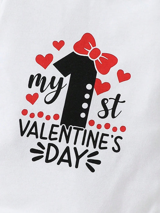 Body de manga corta informal para bebé con estampado para el Día de San Valentín - Quierox - Tienda Online