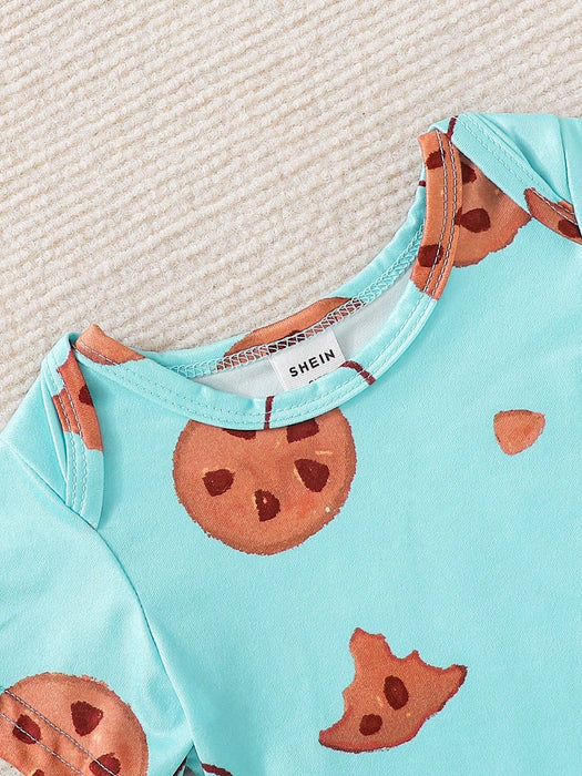 Body SHEIN para bebé niño con estampado de galletas y leche (1 pieza) y body liso - Quierox - Tienda Online