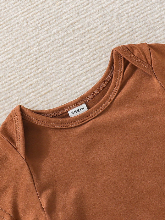 Body SHEIN para bebé niño con estampado de galletas y leche (1 pieza) y body liso - Quierox - Tienda Online