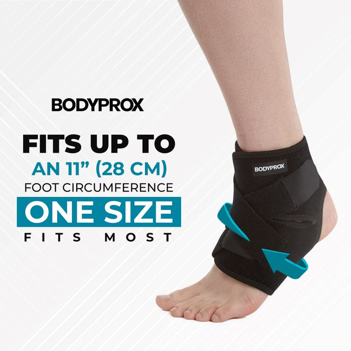 Bodyprox Soporte de tobillo, funda de neopreno transpirable, envoltura ajustable (1 unidad) - Quierox - Tienda Online