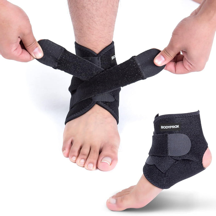 Bodyprox Soporte de tobillo, funda de neopreno transpirable, envoltura ajustable (1 unidad) - Quierox - Tienda Online