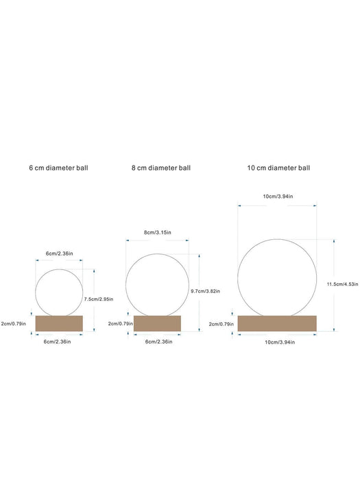 Bola de cristal con patrón de sistema solar de cielo estrellado grabado con láser en 3D - Quierox - Tienda Online