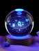 Bola de cristal con patrón de sistema solar de cielo estrellado grabado con láser en 3D - Quierox - Tienda Online