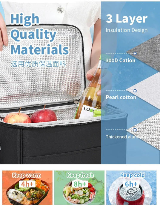 Bolsa de almuerzo portátil con correa para el hombro, bolsa aislante, bolsa para lonchera - Quierox - Tienda Online
