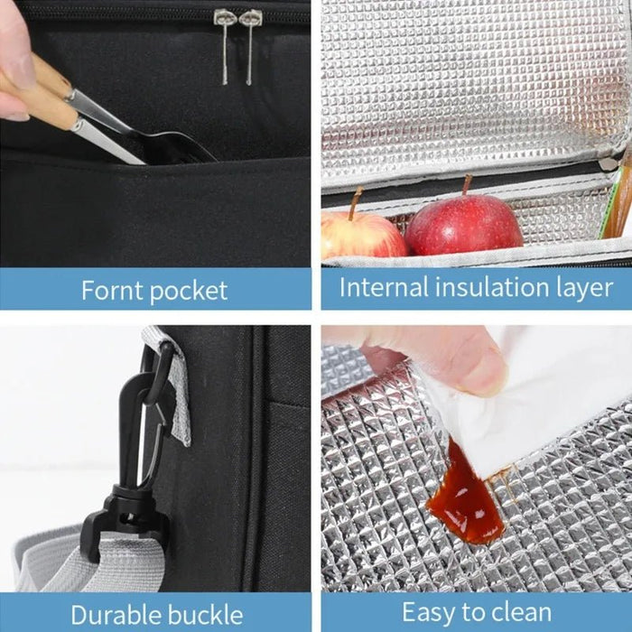 Bolsa de almuerzo portátil con correa para el hombro, bolsa aislante, bolsa para lonchera - Quierox - Tienda Online