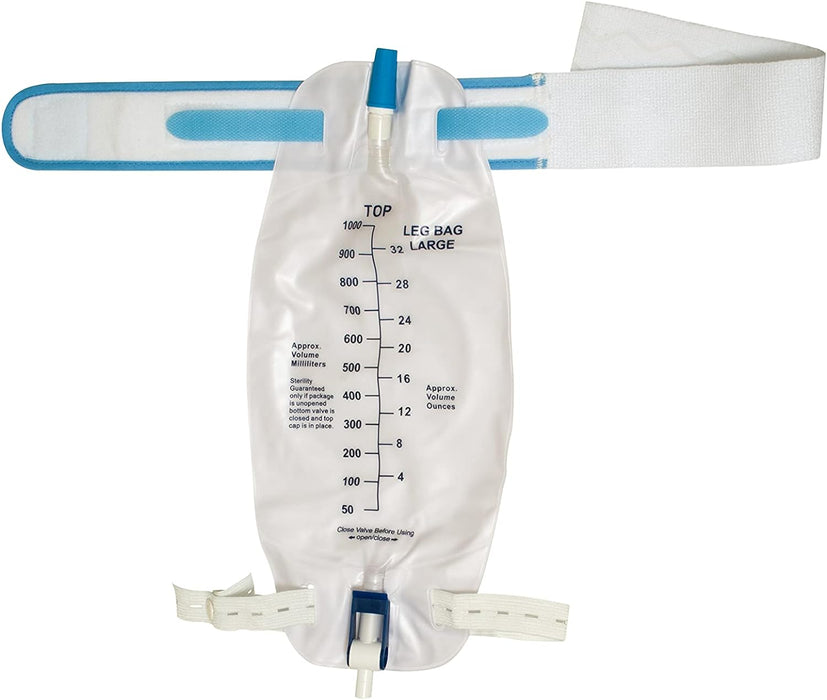 Bolsa de drenaje urinario para piernas ViDava, paquete de 3, 32 oz, con tubo de 18" - Quierox - Tienda Online