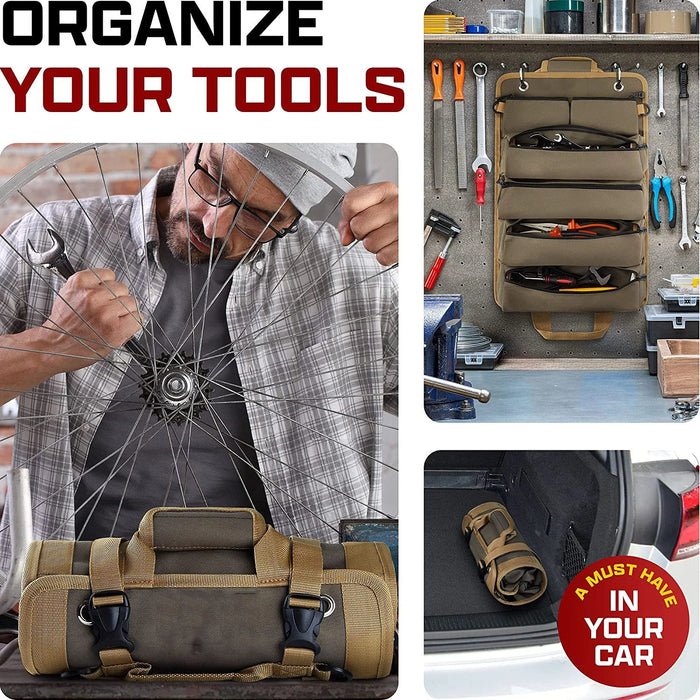 Bolsa de herramientas multiusos, de alta calidad, profesional, con múltiples bolsillos, para herramientas de ferretería - Quierox - Tienda Online