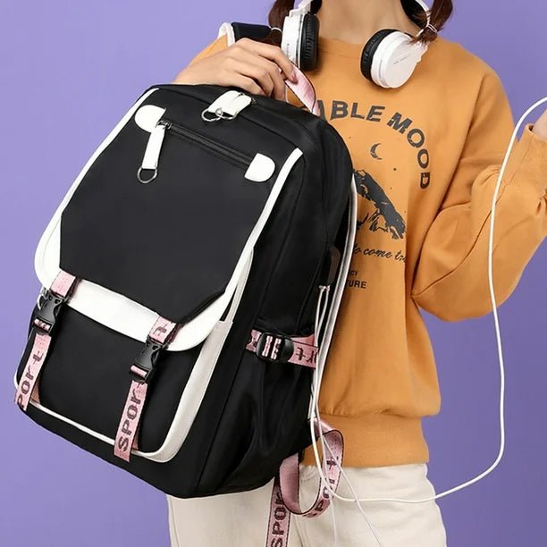 Bolsa Mochila casual de moda Hit Color Daypack para viajes - Quierox - Tienda Online